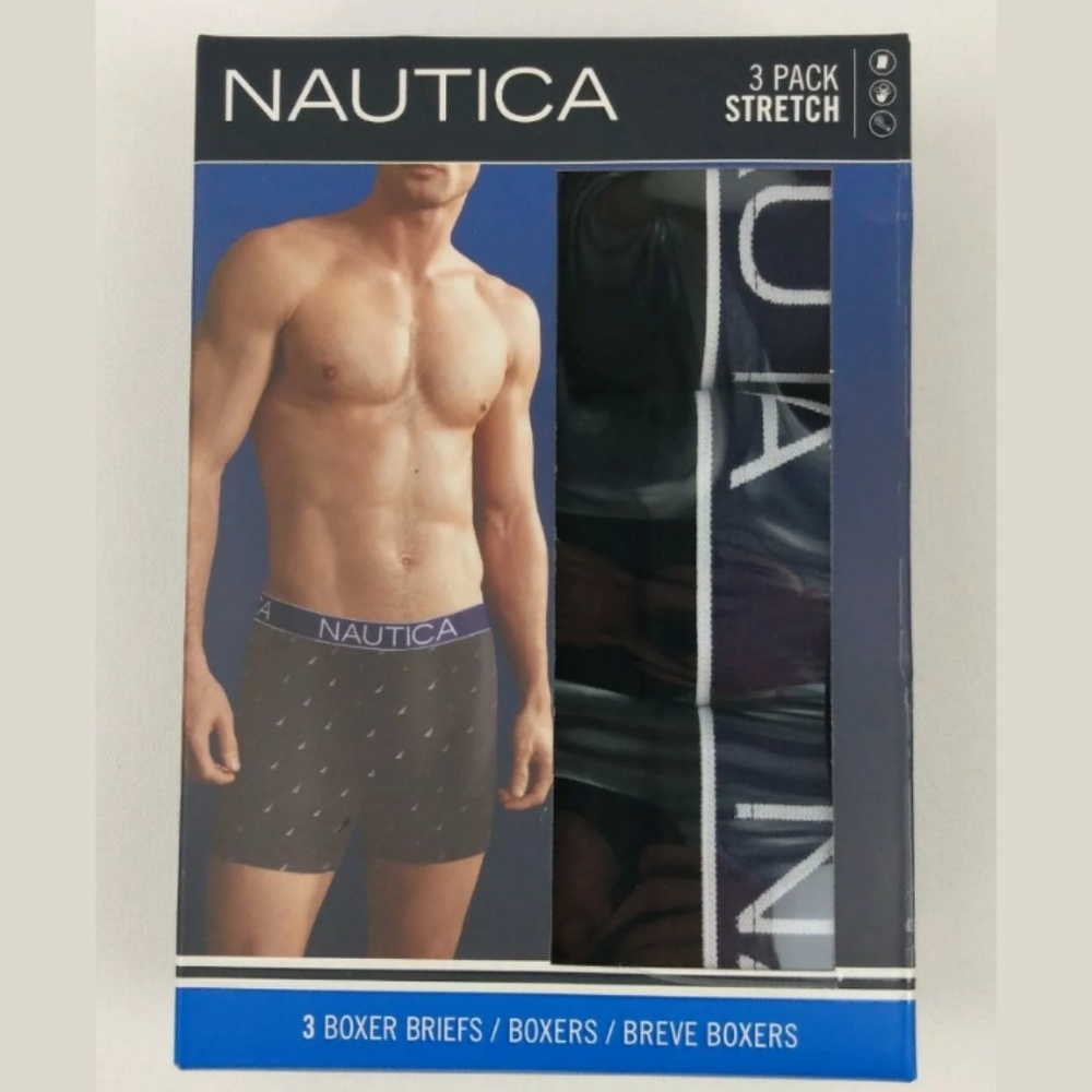 🔥🔥 NEW Nautica Mens Large 36-38 Boxer Briefs